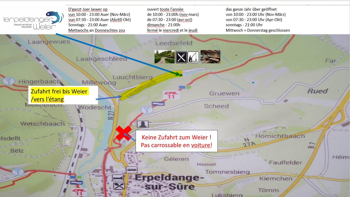 mit dem Auto, per Pedes oder mit dem MTB - Wegbeschreibung - Weiher